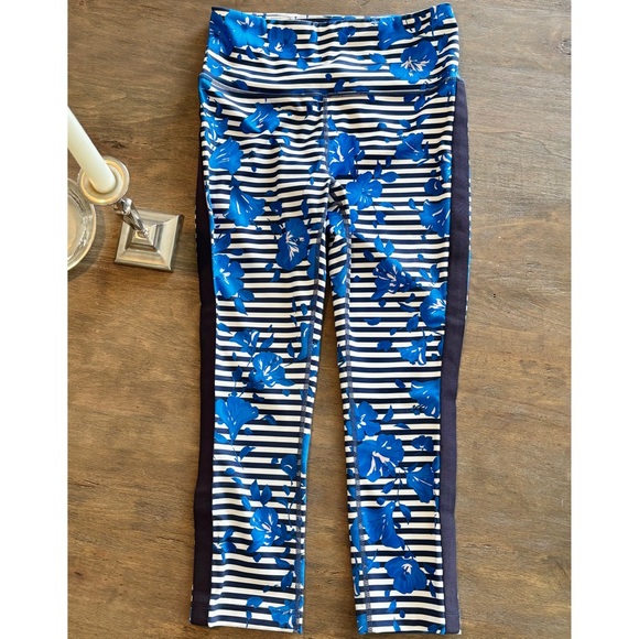 Kate Spade Blue Hibiscus Striped Legging - Picture 7 of 8